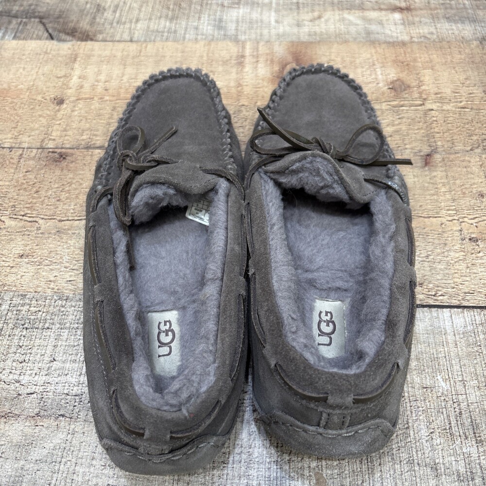 Ugg 1106877 Women’s Gray Suede Slip On Moccasins Size 9 Slippers - Picture 4 of 9